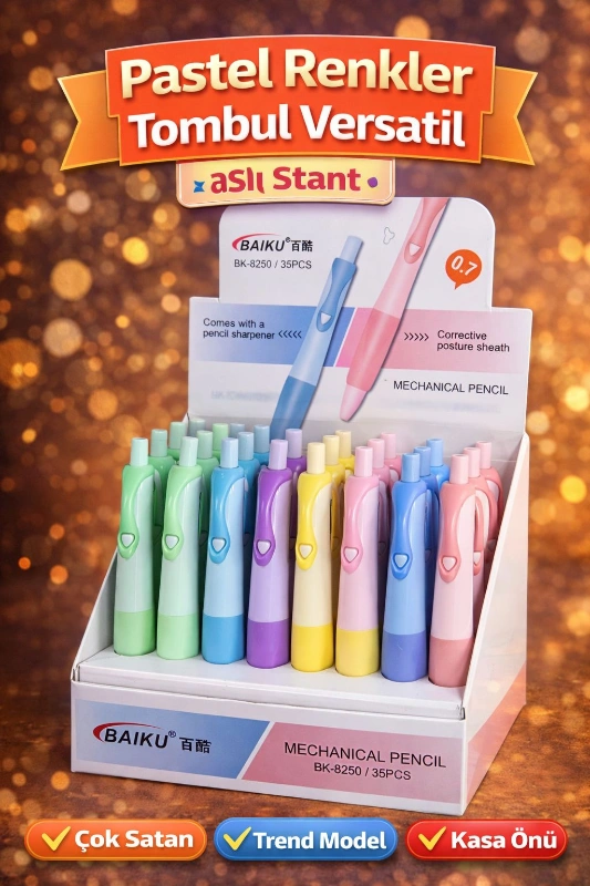 PASTEL RENKLER TOMBUL VERSATİL / 35Lİ STANT